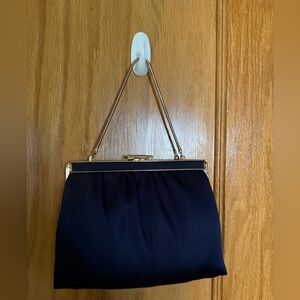 Vintage Satin Ande Evening Bag Purse with Clasp